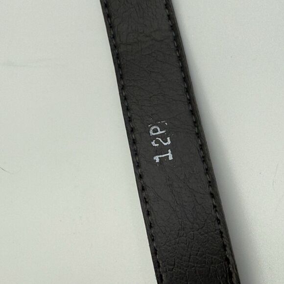 Women Snakeskin Pattern Dress Belt Slim Red Size 12 Gold Buckle - Picture 6 of 16